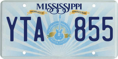 MS license plate YTA855