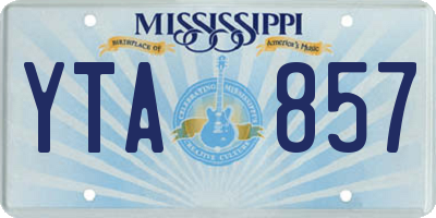 MS license plate YTA857