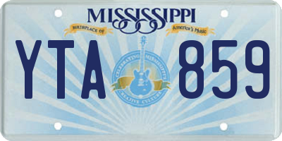 MS license plate YTA859