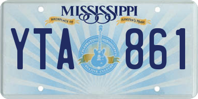 MS license plate YTA861