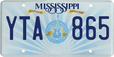 MS license plate YTA865