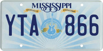 MS license plate YTA866