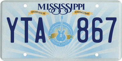 MS license plate YTA867