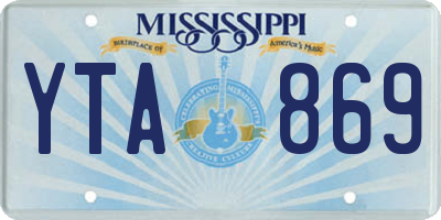 MS license plate YTA869