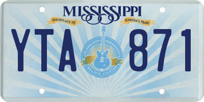 MS license plate YTA871