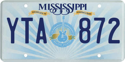 MS license plate YTA872