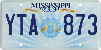 MS license plate YTA873
