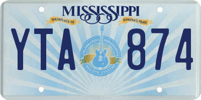 MS license plate YTA874