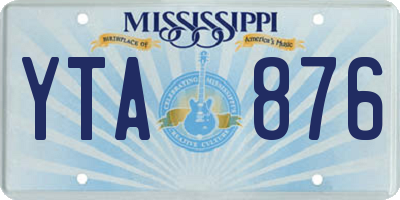 MS license plate YTA876