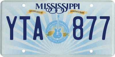 MS license plate YTA877