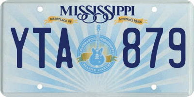 MS license plate YTA879