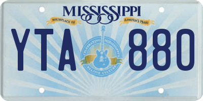 MS license plate YTA880