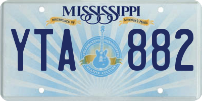 MS license plate YTA882