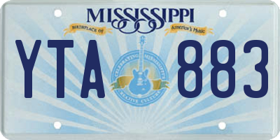 MS license plate YTA883
