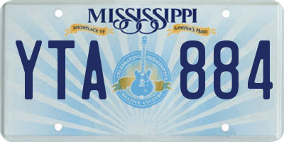 MS license plate YTA884