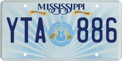 MS license plate YTA886