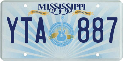 MS license plate YTA887