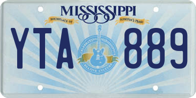 MS license plate YTA889