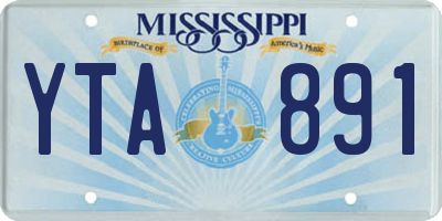 MS license plate YTA891
