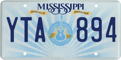 MS license plate YTA894