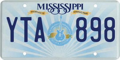 MS license plate YTA898
