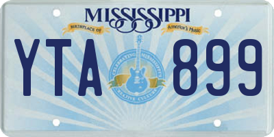 MS license plate YTA899