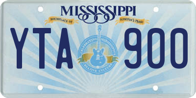 MS license plate YTA900