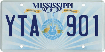 MS license plate YTA901