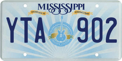 MS license plate YTA902