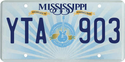 MS license plate YTA903