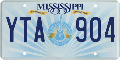 MS license plate YTA904