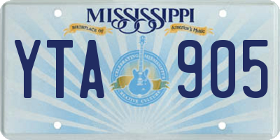 MS license plate YTA905