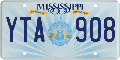 MS license plate YTA908