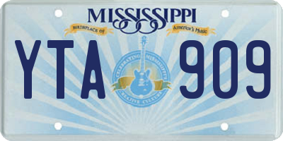 MS license plate YTA909