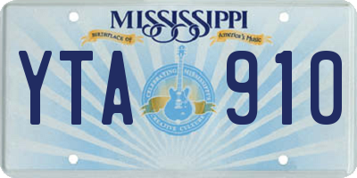 MS license plate YTA910