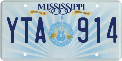 MS license plate YTA914