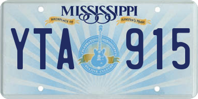 MS license plate YTA915