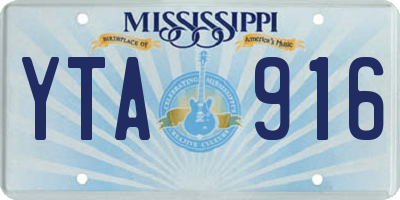 MS license plate YTA916