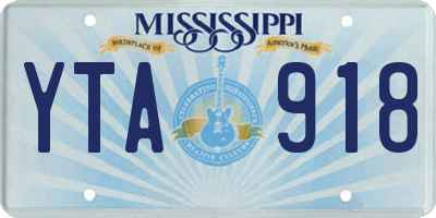 MS license plate YTA918