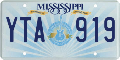 MS license plate YTA919