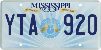MS license plate YTA920