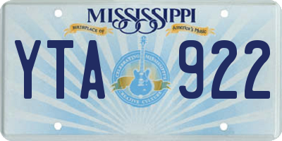 MS license plate YTA922
