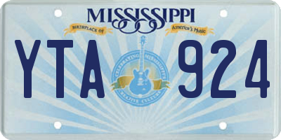 MS license plate YTA924
