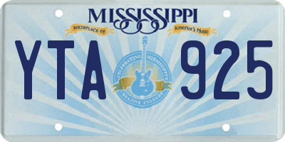 MS license plate YTA925