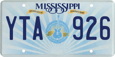 MS license plate YTA926
