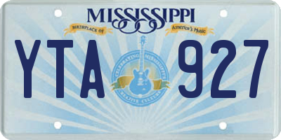 MS license plate YTA927