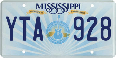 MS license plate YTA928