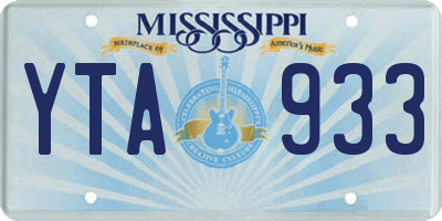MS license plate YTA933