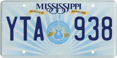MS license plate YTA938