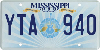 MS license plate YTA940